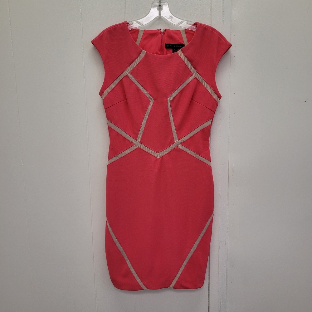 City Studio Cap Sleeve Sheath Dress